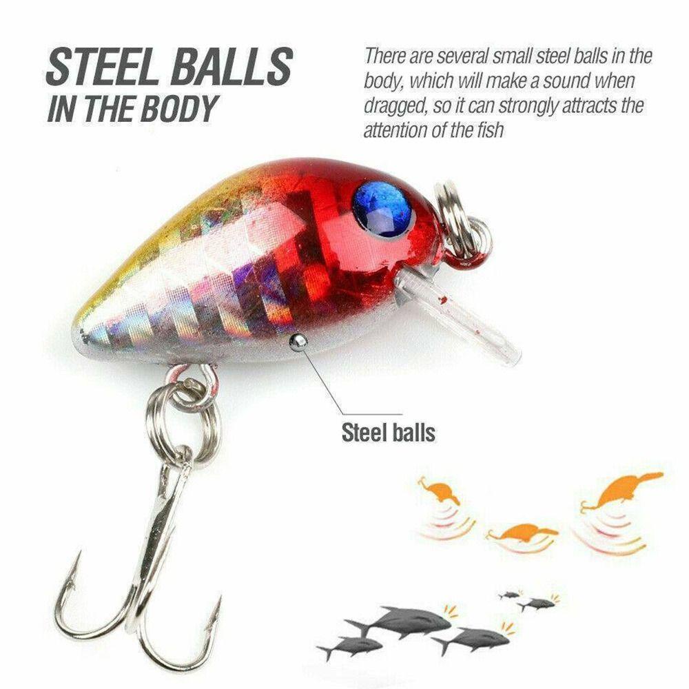 TOP 10 Pcs Umpan Pancing Umpan Engkol Bass Float Wobbler Hard Fishing Lure