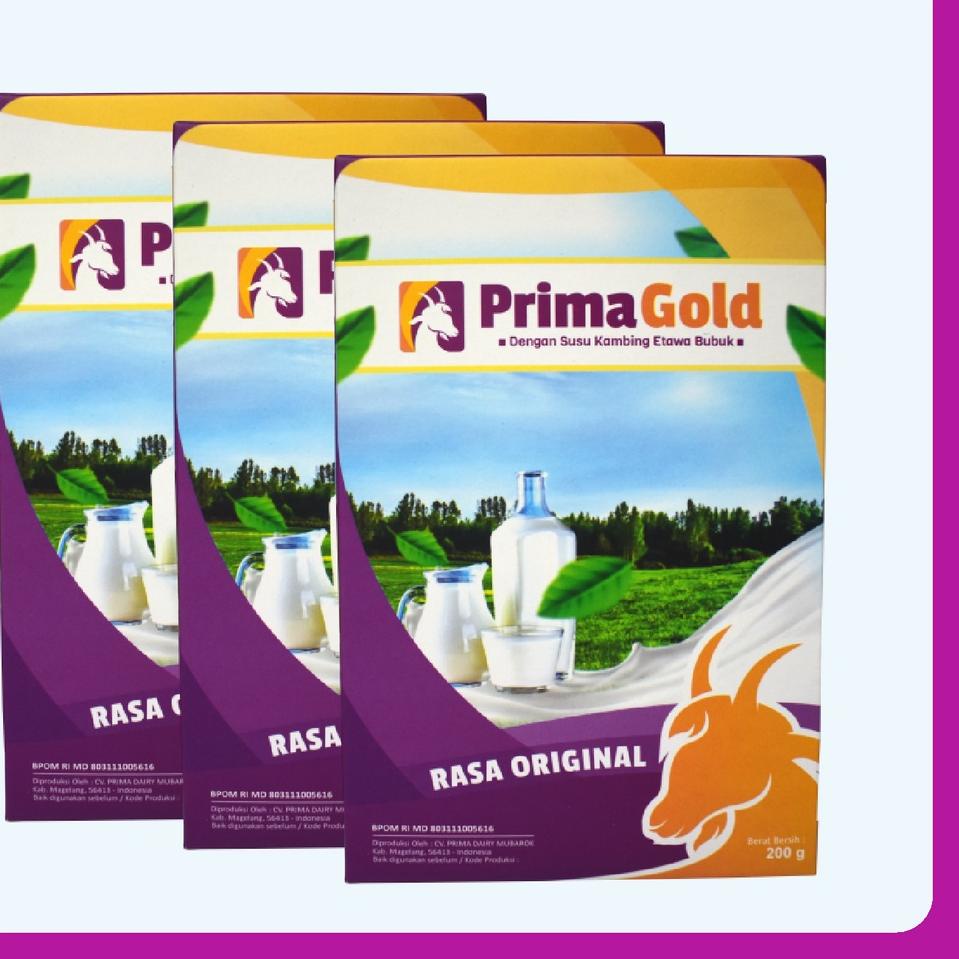 

【MEGA SALE】 paket 4 box susu prima gold susu kambing etawa asli