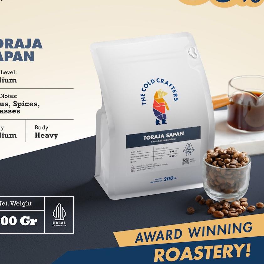 

▼ The Cold Crafters - Toraja Sapan Arabica Grade 1 Biji Kopi Roasted Beans - BIJI KOPI 100gr/200gr/1kg ➻