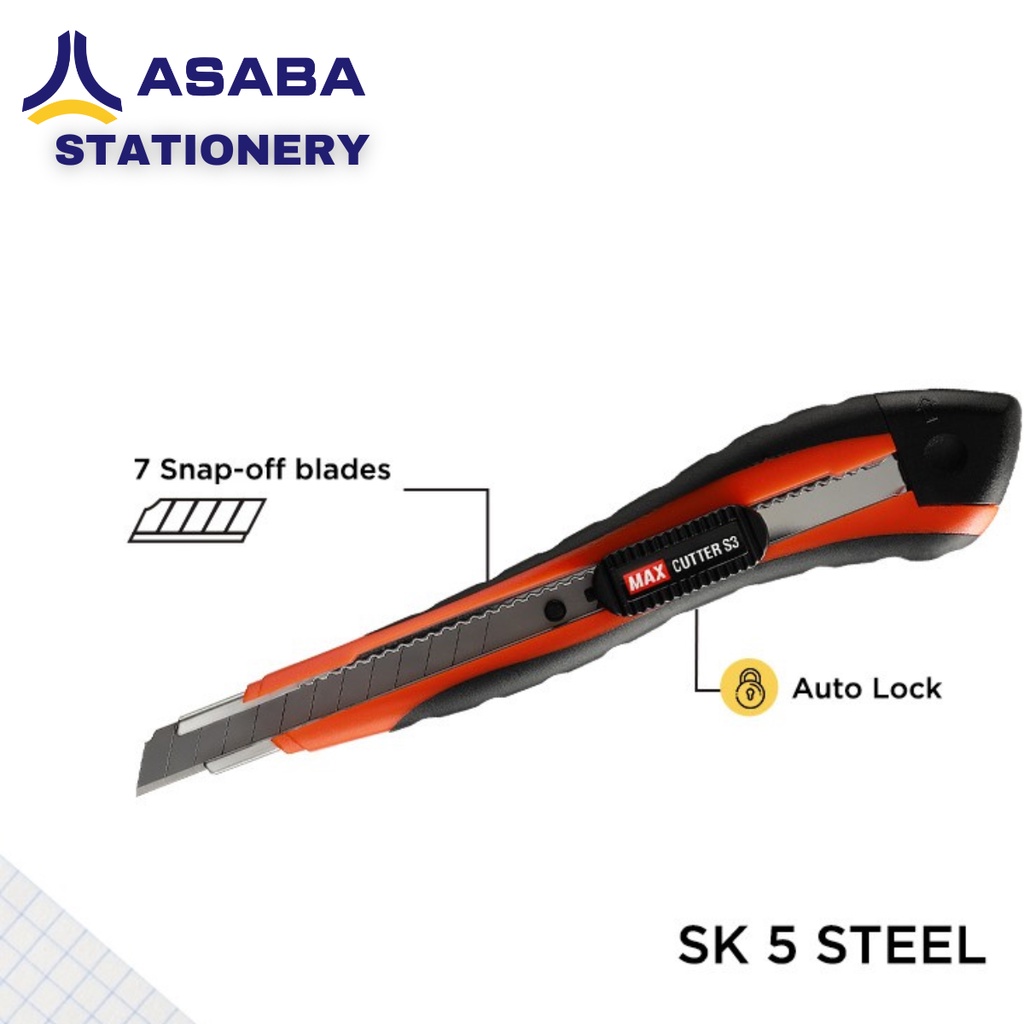 

Asaba Stationery - Cutter/Pisau/Pemotong Max S3