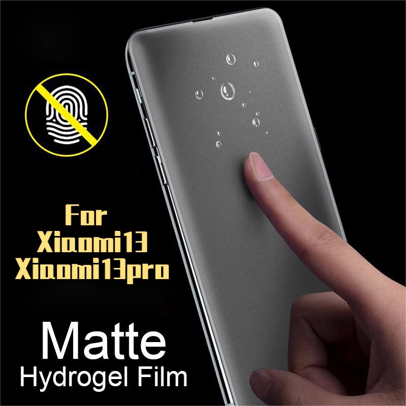 XIAOMI Untuk Xiaomi13 /13pro HD Transparan Ada Sidik Jari Tahan Gores TPU Soft Matte Hydrogel Film Anti-smudge Frosted Pelindung Layar Full Cover Penuh Melengkung Matte Hydrogel Film