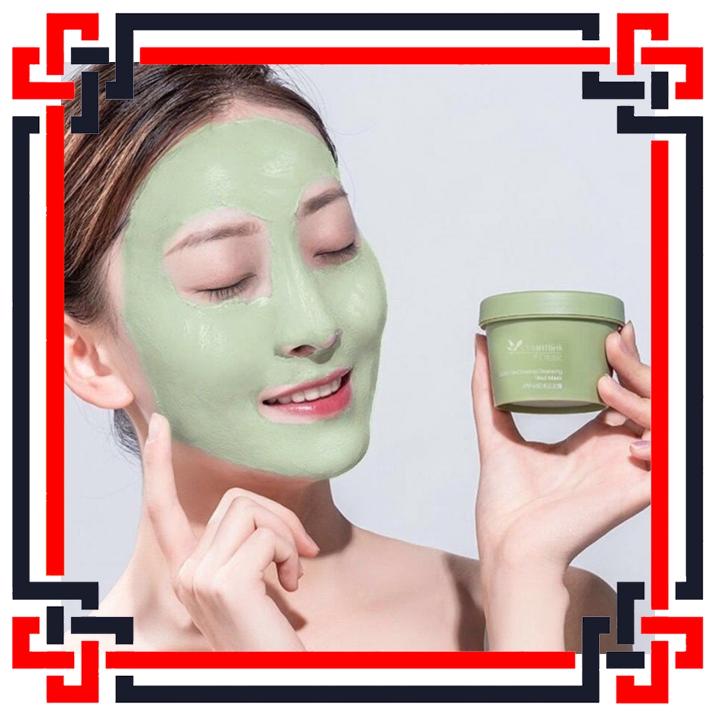 LS MAIGOOLE Green Tea Clay Mask Masker Wajah Green Tea Pore Clean Clay