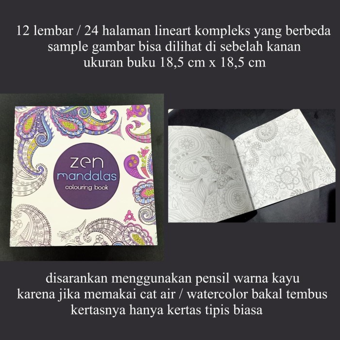 

coloring book tipis kecil buku mewarnai kompleks dewasa zen mandala