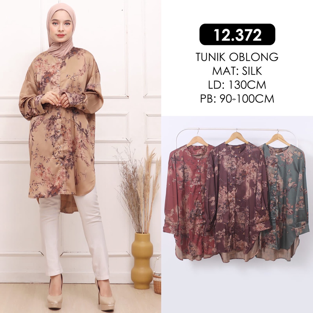 PGMTA - TUNIK YMD 12372 Silk Dior Import Wanita Muslim Fashion Hijab Terlaris