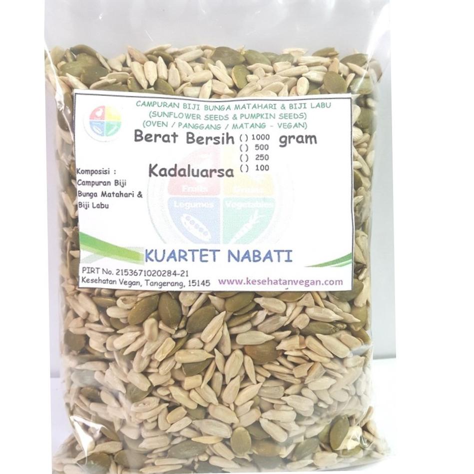 

☺ 500gr Roasted Campuran Biji Labu / Pumpkin Seed & Biji Bunga Matahari / Sunflower Seed - Panggang ♖