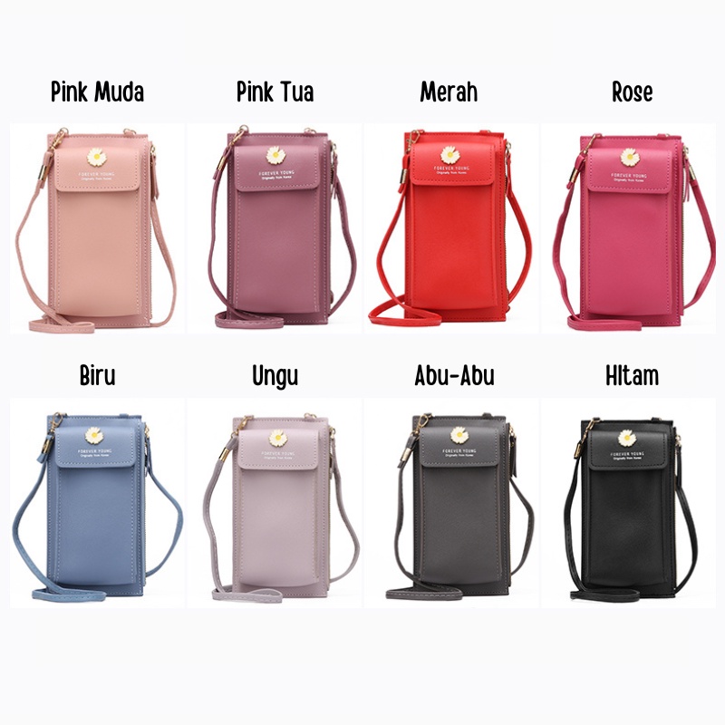 Tas Selempang Wanita Mini Dompet Pocket Tempat Sling Bag Cewek Tempat HP Azgalery T282