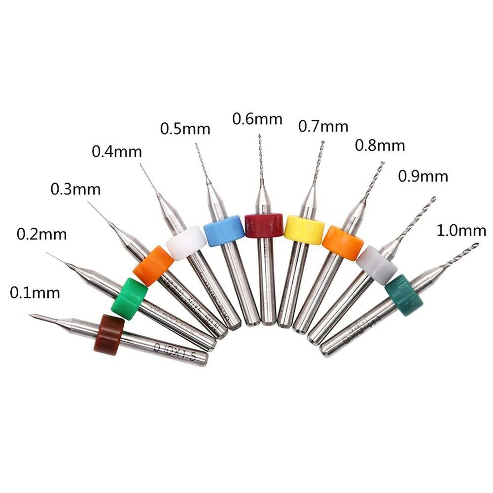 Populer 10pcs Mata Bor PCB Alat Listrik Untuk Papan Sirkuit Cetak CNC Micro 0.1mm-1.0mm