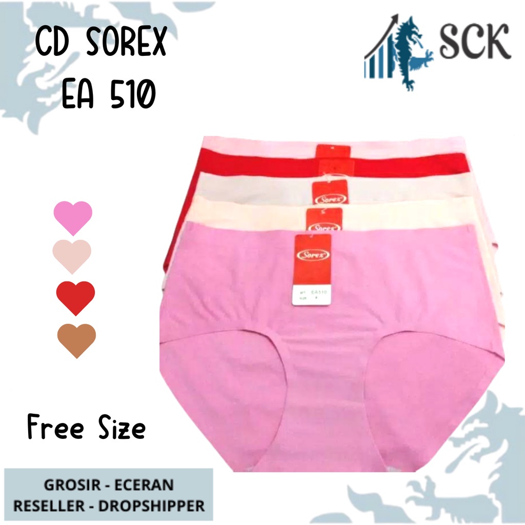 CD SOREX Ea 510 Polos / Celana Dalam Seamless Tanpa Jahitan Tanpa Nyeplak / Pakaian Dalam Wanita - sckmenwear GROSIR