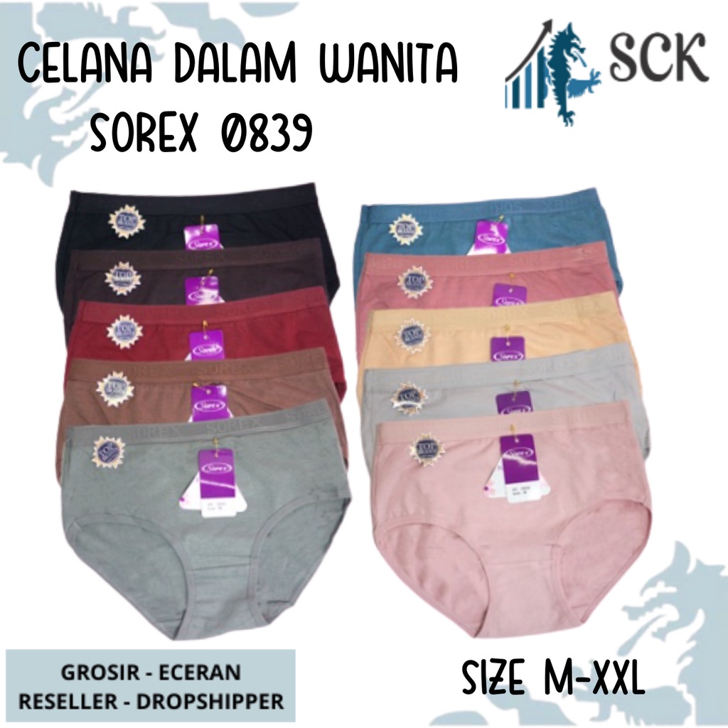 CD Wanita SOREX 0839 Bahan Katun / Celana Dalam Extra Lembut / Pakaian Dalam Cewek - sckmenwear GROSIR