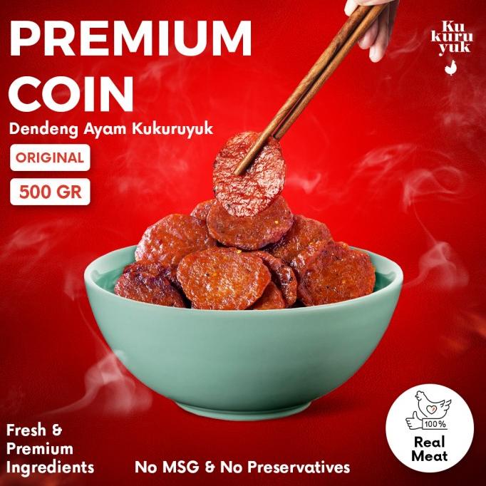 

[PREMIUM COIN] Rasa Original/Honey - 500 Gram - Dendeng Ayam Kukuruyuk TERLARIS