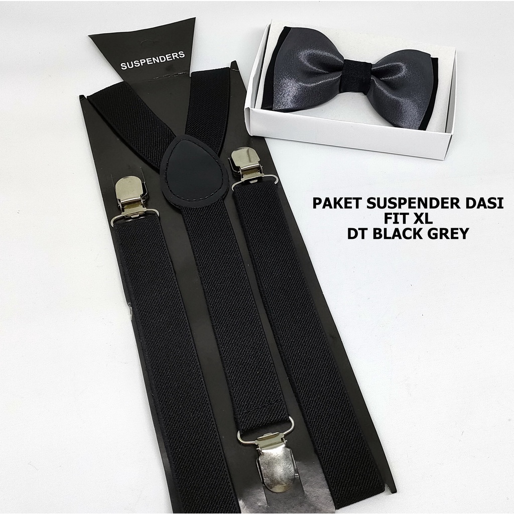 Paket Suspender Dasi Kupu Fit XL Bretel Dewasa Special Color Size Fit XL