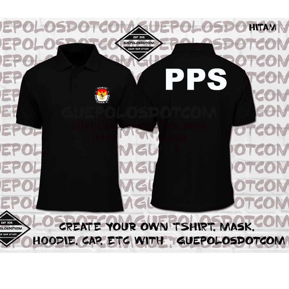 ✤ KAOS POLO PPS FREE NAMA - Polo Panitia Pemungutan Suara - Baju Kaos PPS Murah - Kaos Pemilu ➵