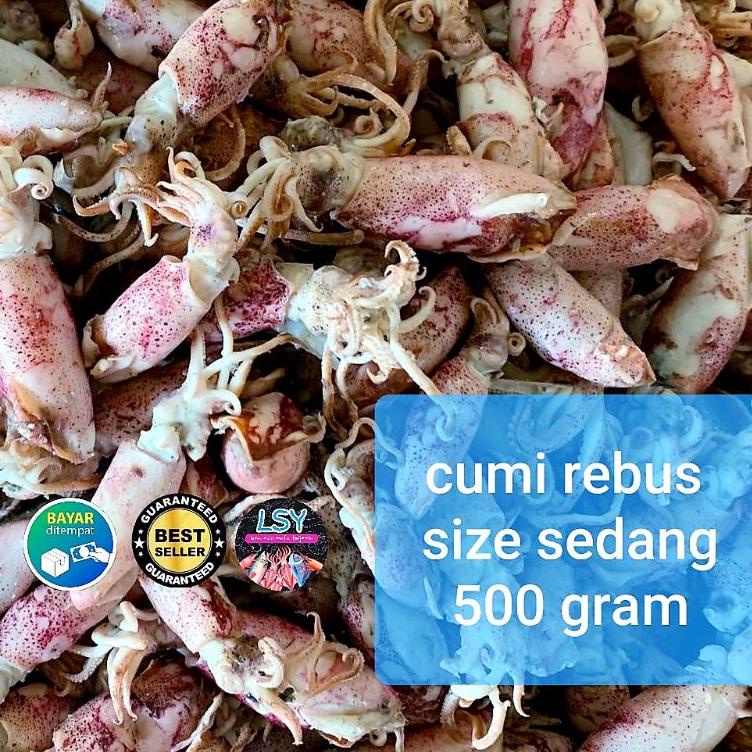 

☁ ikan asin Cumi rebus/ sotong rebus size sedang 500gr ✰