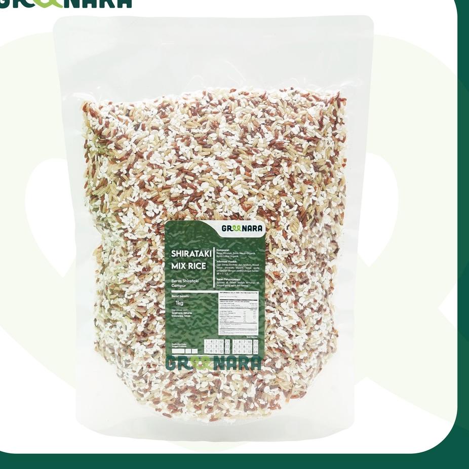 

✶ Shirataki Mix Rice 1Kg / Shirataki mix Beras Merah , Coklat Organik ➲