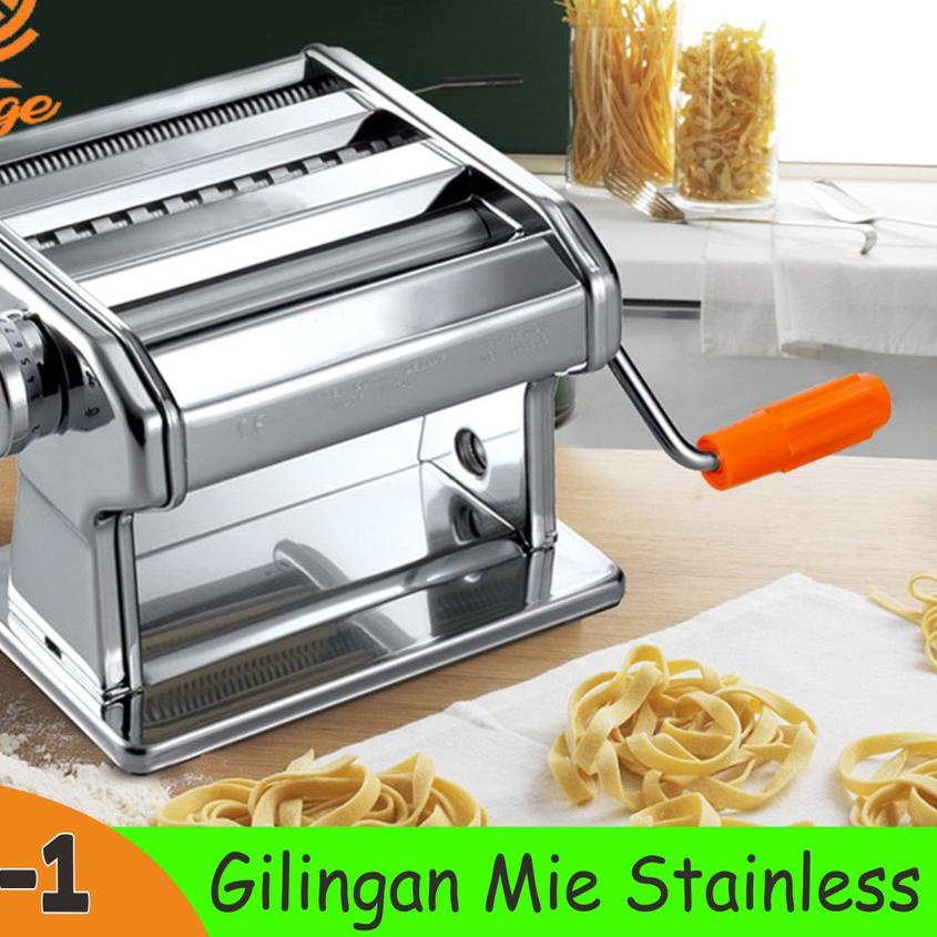 ֍ Gilingan Mie Pasta Maker Gilingan Molen Pangsit Multifungsi Gilingan Mie Stainless Steel Alat Peng
