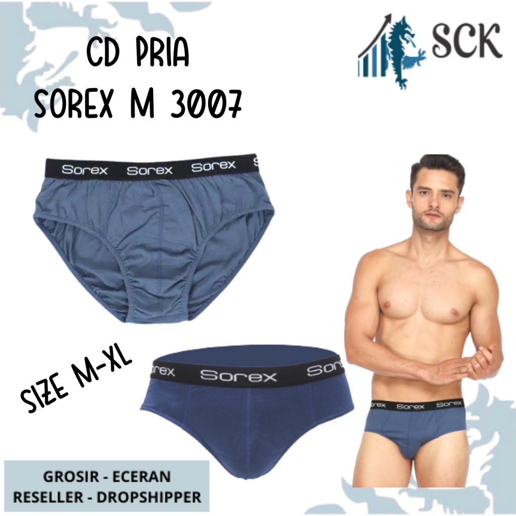 [ISI 3] CD Pria SOREX 3007 Karet Boxer / Boxer CD Cowok SOREX - sckmenwear GROSIR