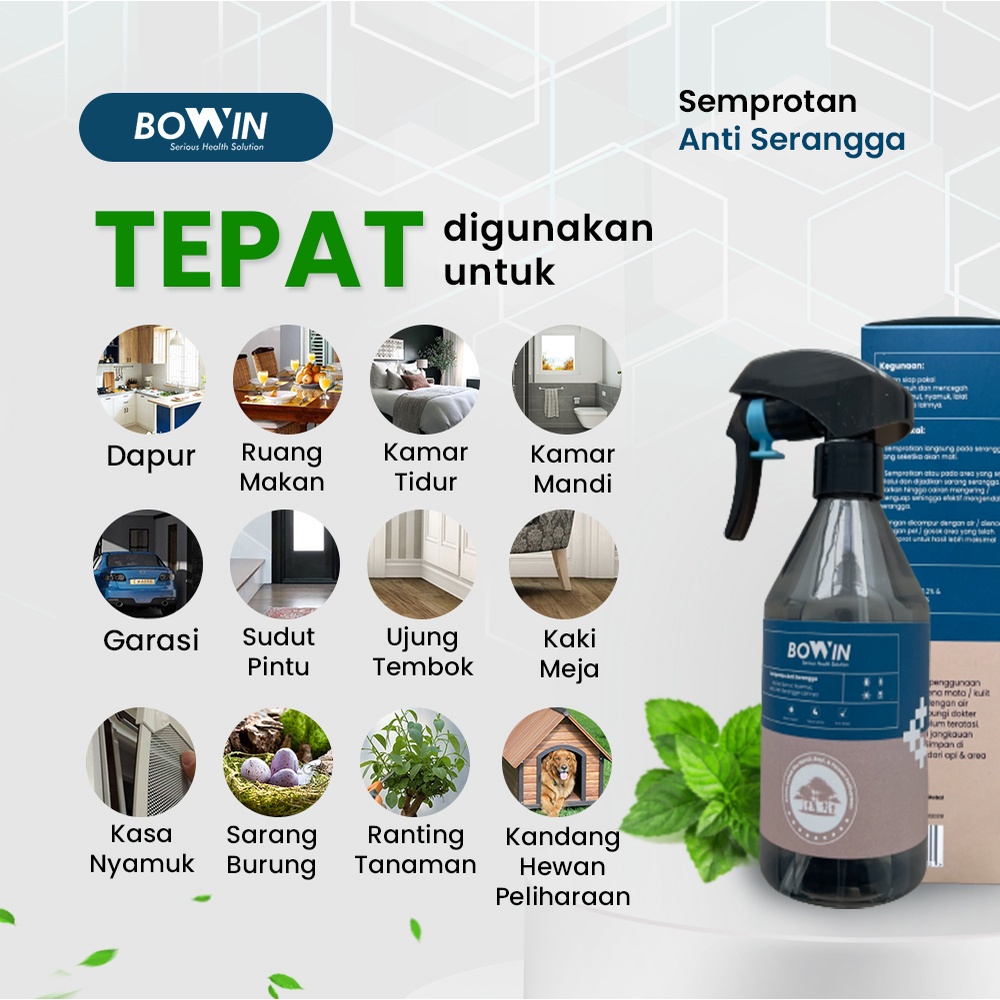 Bowin Cairan Anti Serangga Kecoa Semut [2in1: Membasmi &amp; Mencegah] Insektisida / HOME PEST