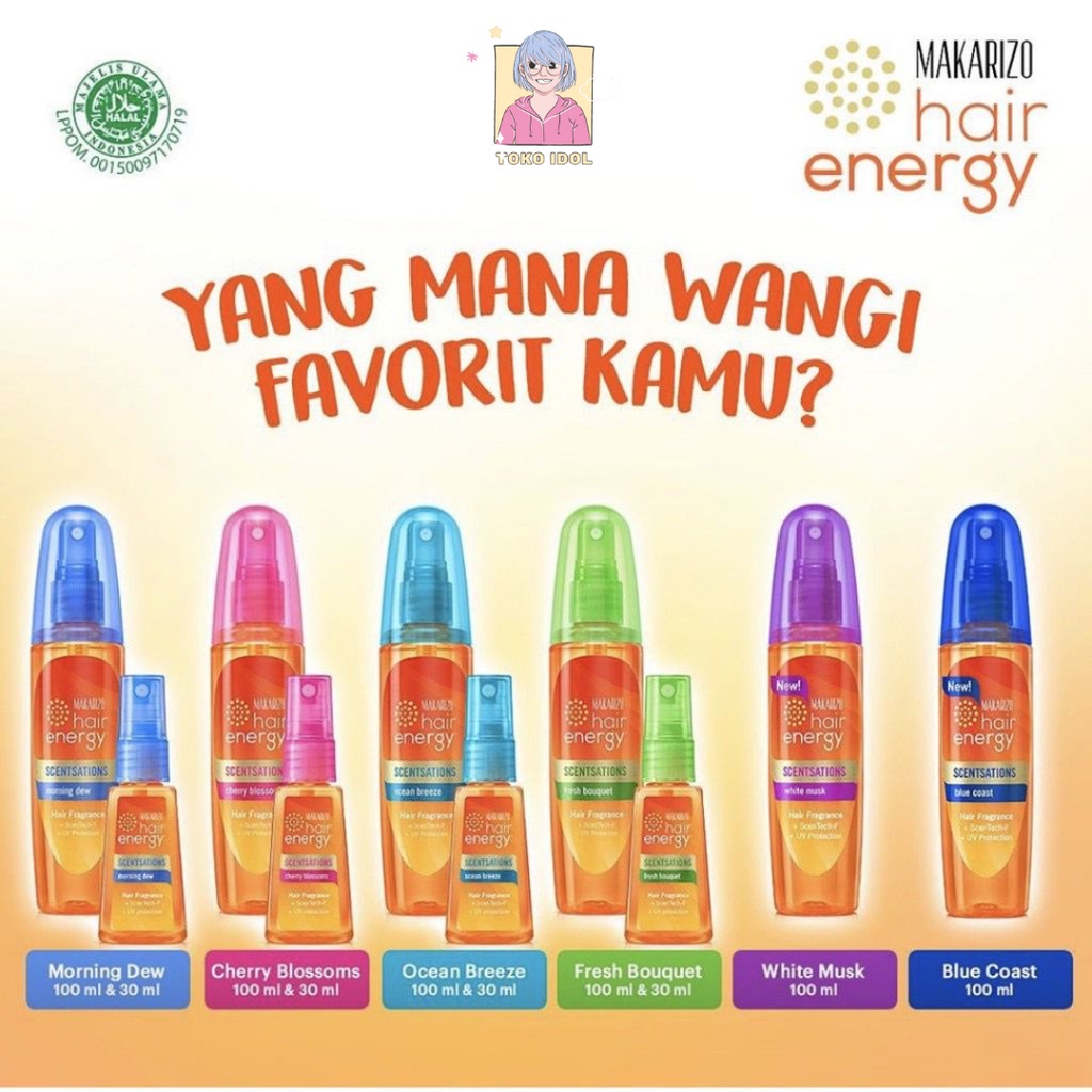 (TERLARIS) MAKARIZO SPRAY RAMBUT,MAKARIZO HAIR ENERGY,MAKARIZO HAIR ENERGY SCENTSATIONS,HAIR SPRAY M