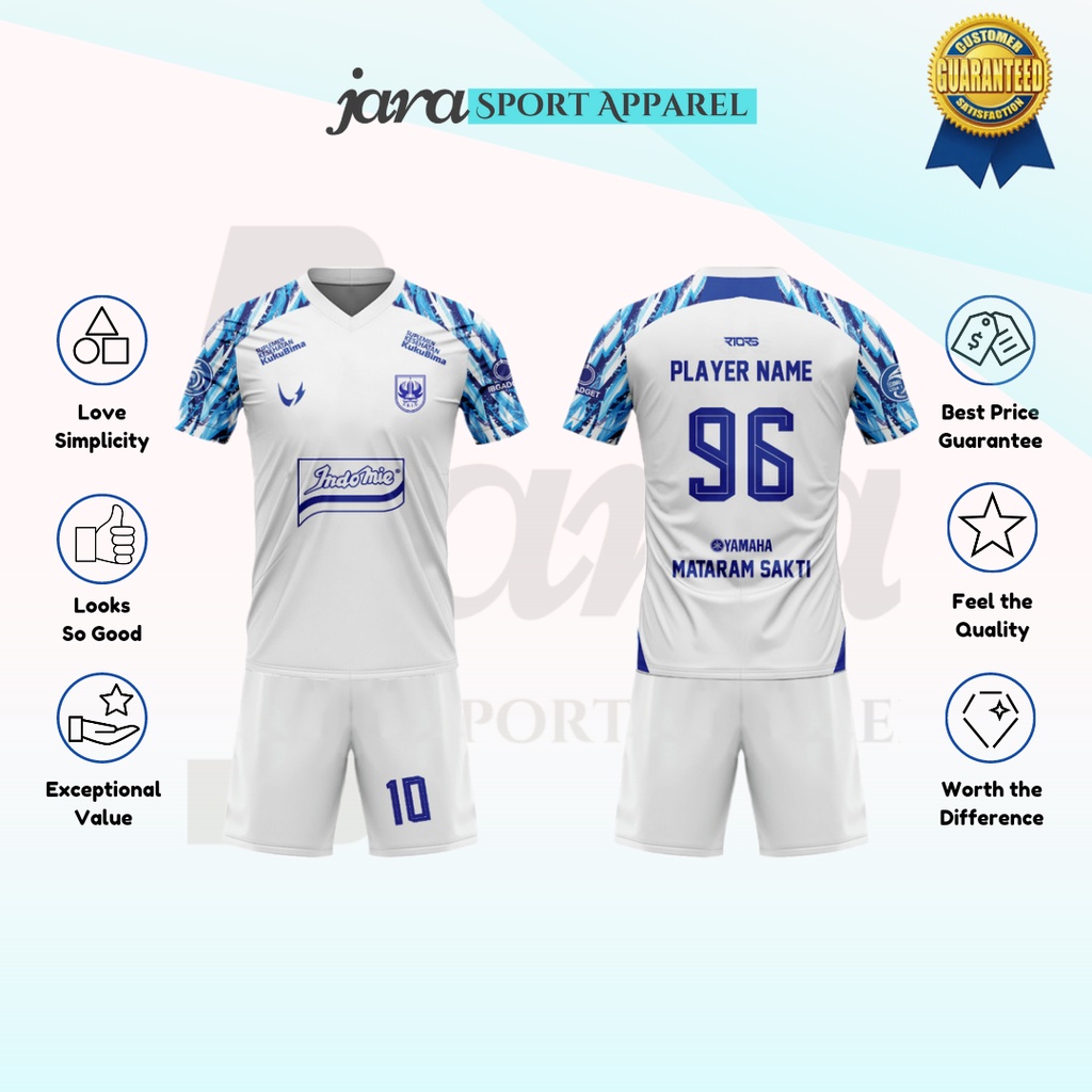 Jersey PSIS Semarang Away 2022/2023 Custom Nama Full Printing - Baju Jersey Futsal Sepakbola PSIS Se