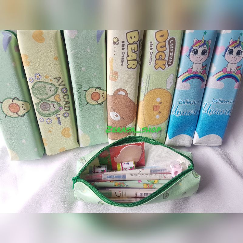 

Tempat Pensil Unik Motif Avocado, Bear, Unicor