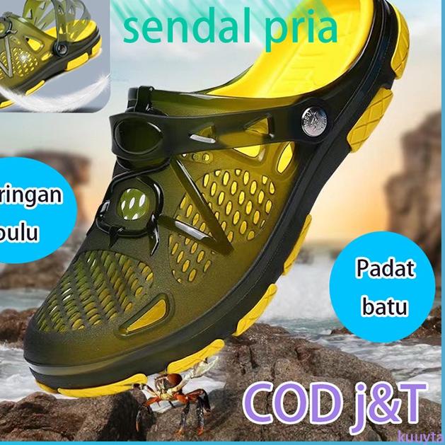 ⅍ ✨【COD】Sepatu Sandal Pantai Pria38-45 Import Sepatu Sendal Pria Sepatu Kasual Pria Flip Flop Santai