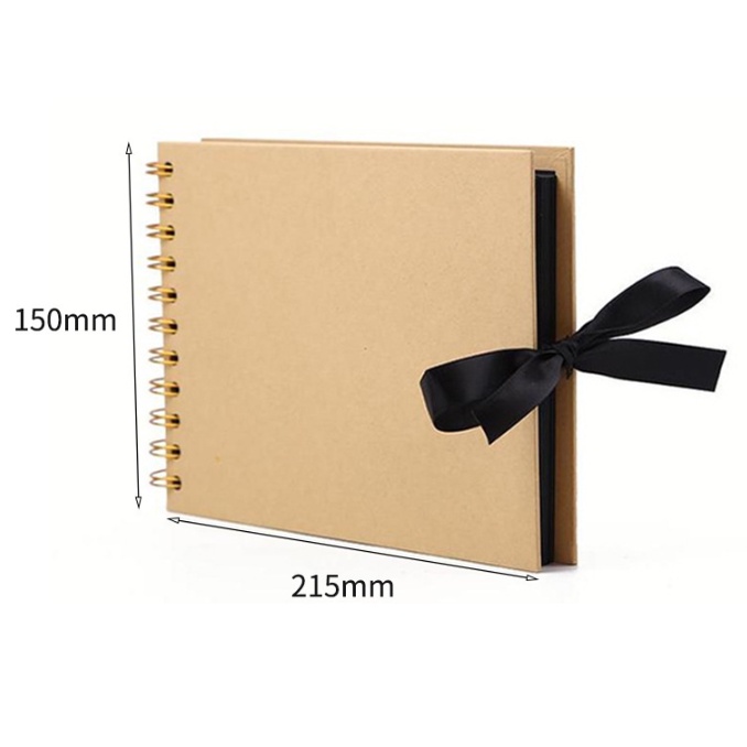 Album Foto 30halaman Hitam Buku Memori A5 Craft Paper DIY Scrapbooking Gambar