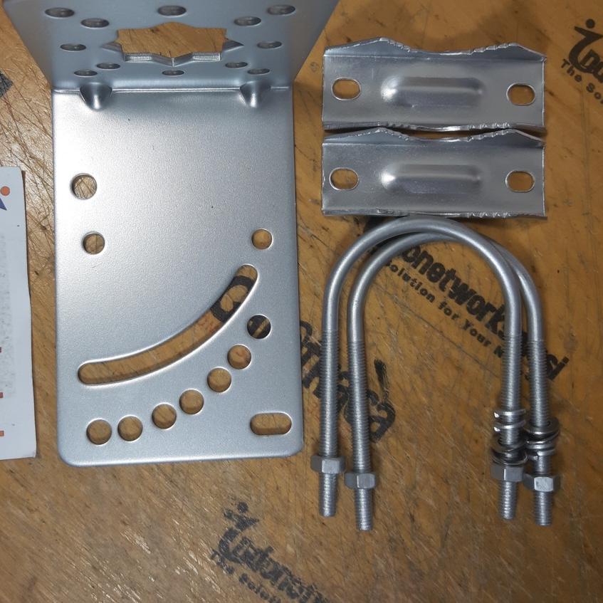 ▲ Bracket breket dan L clamp klem dudukan tiang antena GRID Yagi Omni TV Radio HIGH GRADE ♬