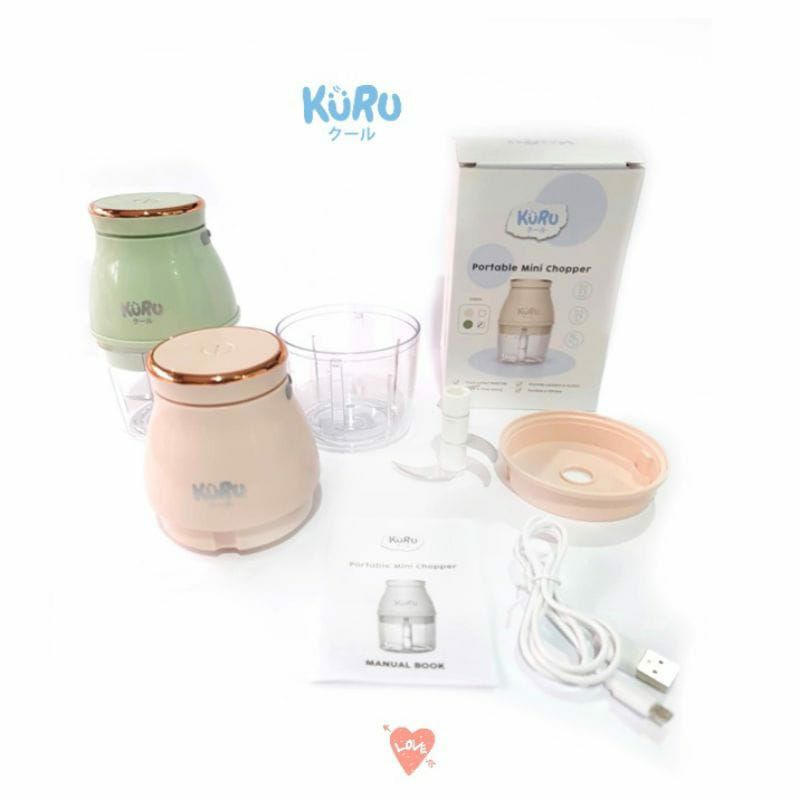 Kuru baby portable mini chopper/ baby food processor electric blender | pengahulus makanan bayi elektrik