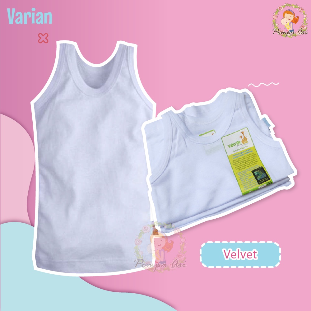 Singlet Baby Velvet &amp; Libby Kaos Dalam Daleman Bayi 100% Katun Premium By Mallpompaasi