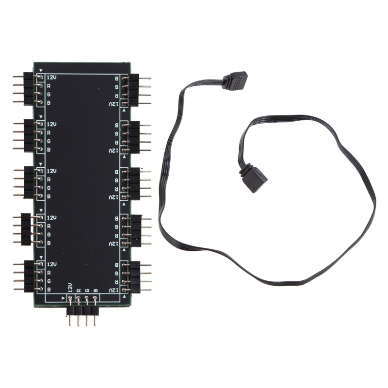 Btsg Komputer Desktop ARGB RGB 12V 3p 4pin Lighting 10arah Fan Hub Motherboard