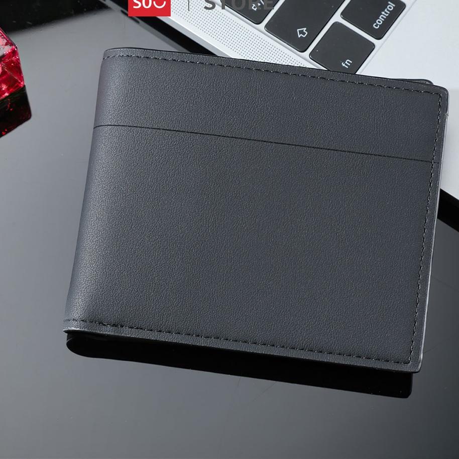 ZKA642 MINISO Official Dompet Pria Dompet Kartu Lipat Cowok Dompet Kulit Pria Men's Wallet  Simple K