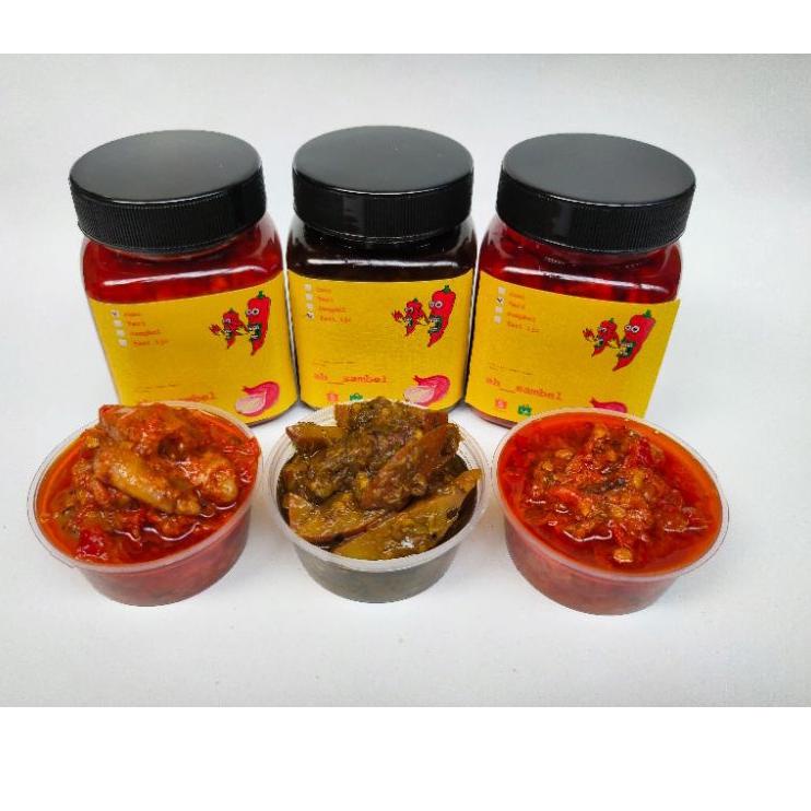 

♜ paket ahsambel 3botol sambel (cumi//teri merah/jengkol ijo) ۞