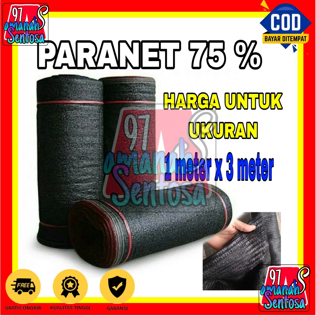 [PROMO] Paranet Import 75% (eceran)  lebar 3m peneduh tanaman