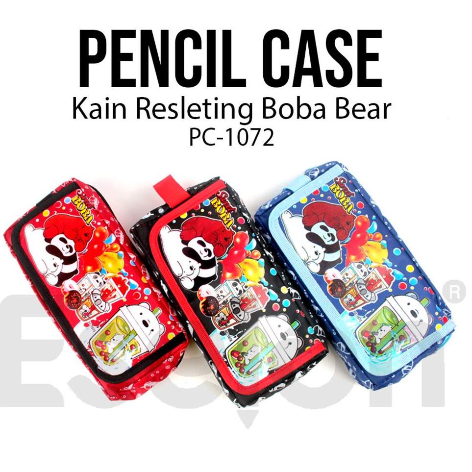 

P77 Kotak Pensil Kain Boba Bear 1072 / Tempat Pensil Kain Fancy TERBAIK ン