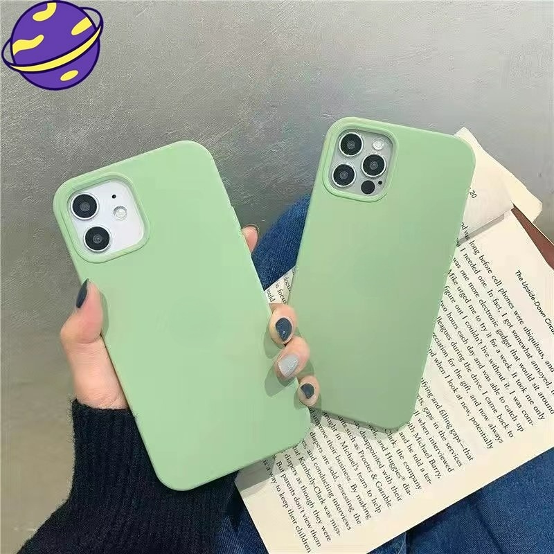 IPHONE Dengan Lo-go Blackcurrant Casing Ponsel Silikon Untuk Iphone14 12 13 11 Pro X/xs Max Anti Jatuh Lembut Penutup Belakang Xr 14Plus Casing