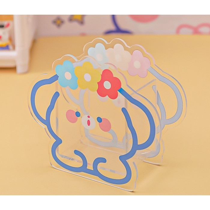

BISA COD Kotak pensil arkrilik karakter lucu Pen holder transparant