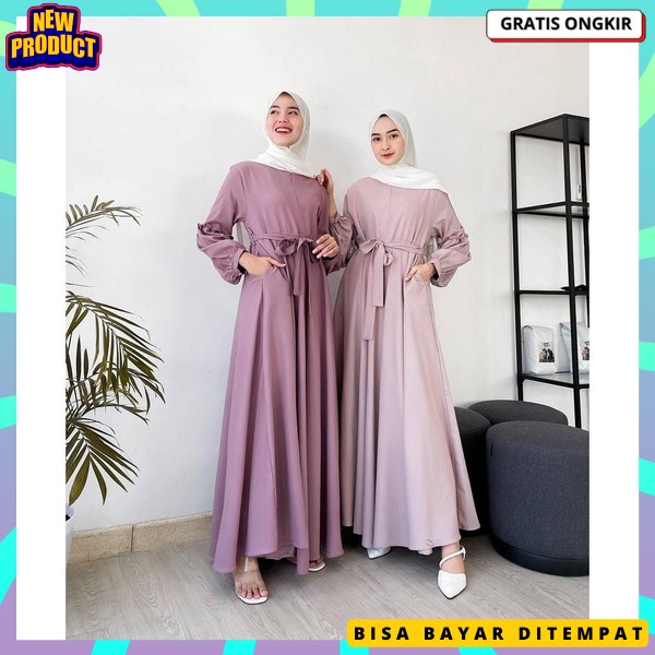 Bj Dreas Branded Bahan Tebal Bju Gamis Ibuibu Pengajian Jubah Cewek Muslimah Baj Gamis Lengan Pnjng 