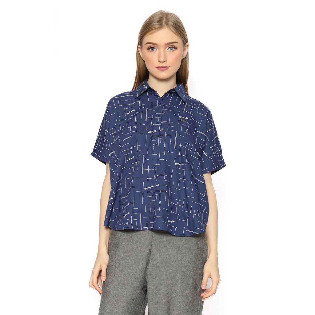 Spyderbilt Kemeja Lengan Pendek Wanita Yura Planet Surf