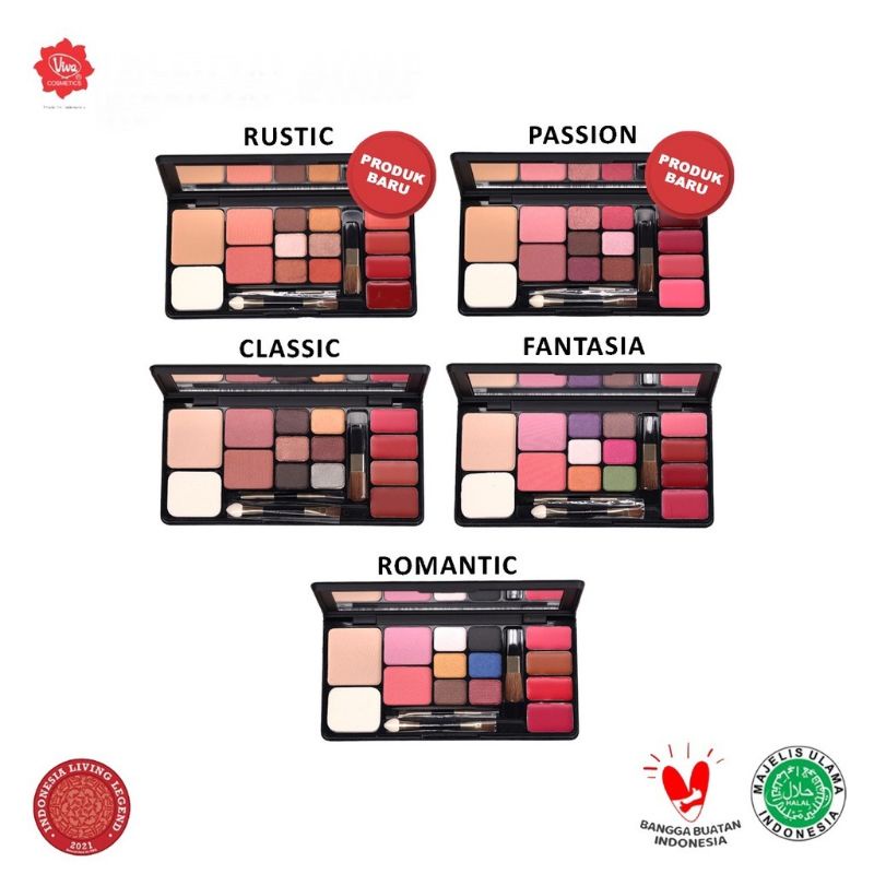 Viva Queen Make Up Kit - palette palet makeup - eye shadow blush lipstick bedak compact set