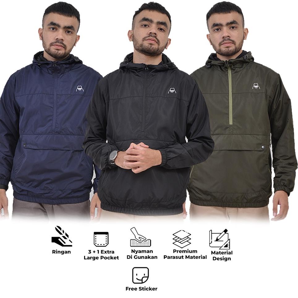 ❉ BREY Jaket Pria Cagoule Parasut Maze Jacket ➱