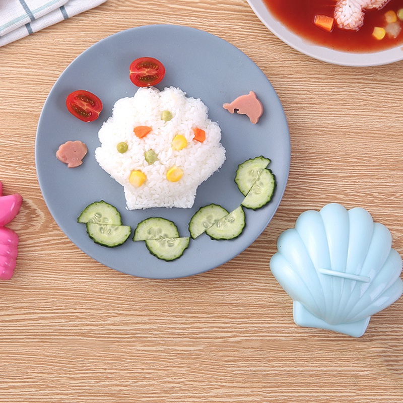 5pcs / set Cetakan Nasi / Sushi / Onigiri / Bento Desain Kartun Tema Laut Handmade DIY Untuk Dapur