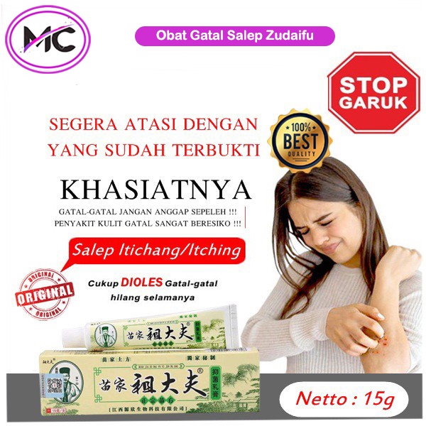 Obat Salep Gatal Kulit Paling Ampuh Zudaifu Original Obat Herbal Untuk Alergi Krim Anti Bakteri Berkualitas