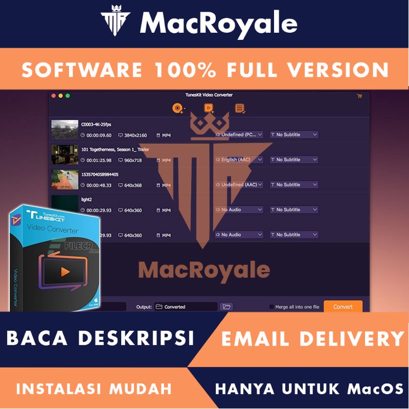 [MacOS] TunesKit Video Converter Full Version Lifetime Full Garansi