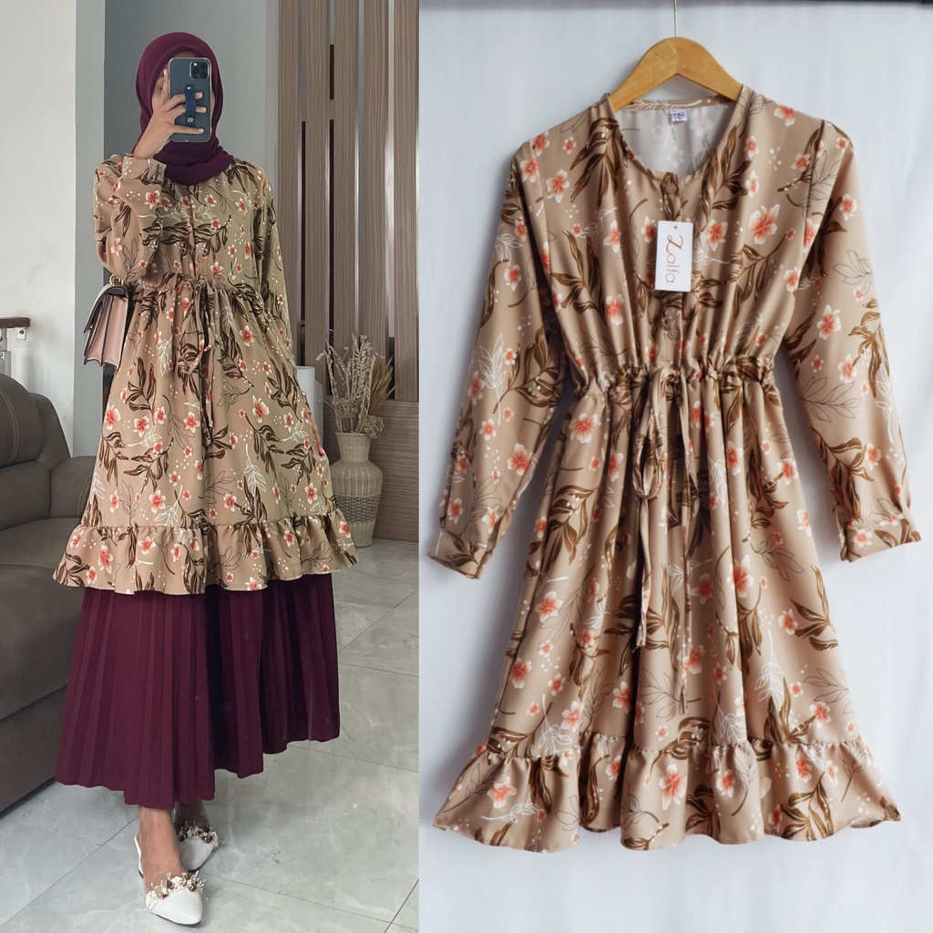 LAILA Shakila tunik by ZALFA OUTFIT / tunik motif bunga