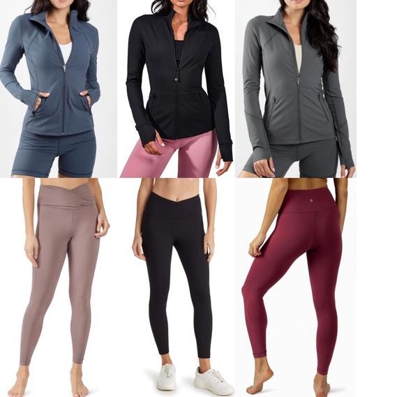 ❇ 90 Degree By Reflex - Carbon Interlink Full Zip Track Jacket & Leggings ❃