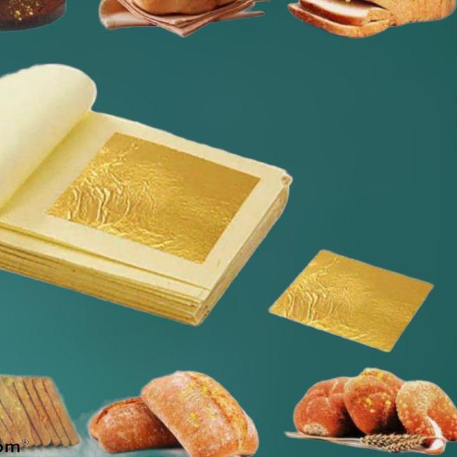 

❉ GOLD EDIBLE LEAF SHEET KERTAS MAS FOOD GRADE 24K 10Lembar ➴