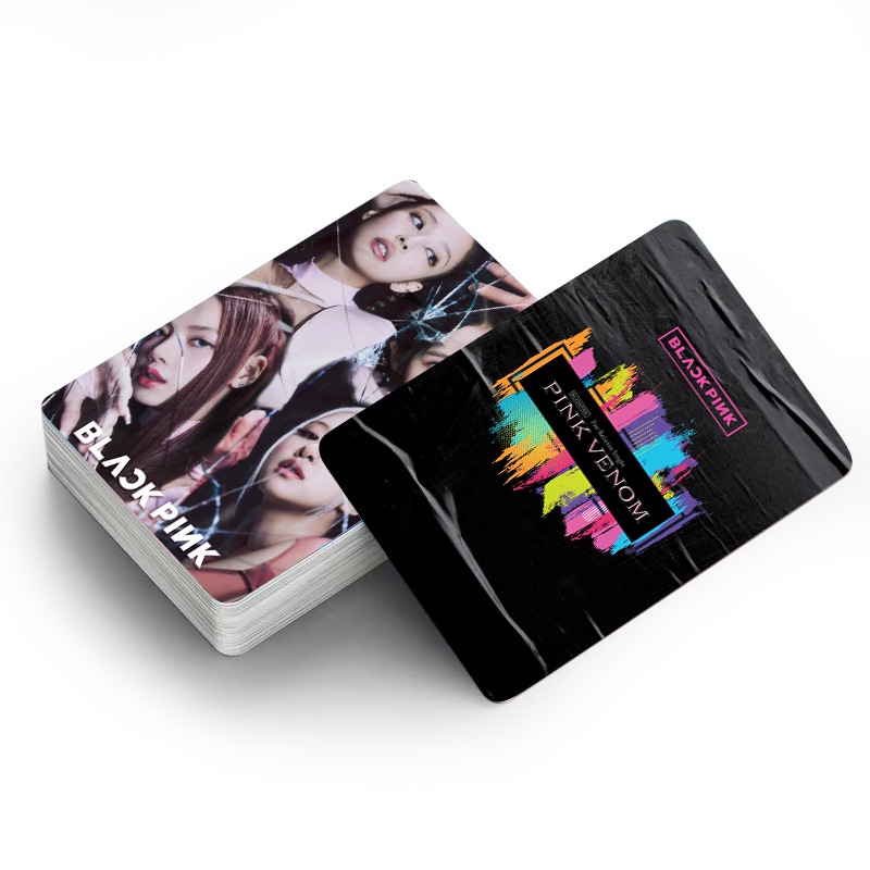 30pcs/box BP Pink VENOM Dark Style Album Foto Photocards LISA ROSE JENNIE JISOO Lomo Kartu Hitam Pink Kpop Postcards READY STOCK Blackpink Blackpink