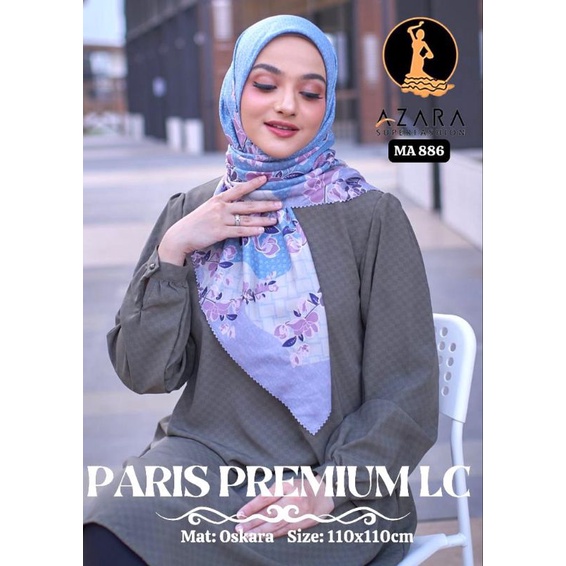 Hijab segiempat Paris Premium lc motif 2