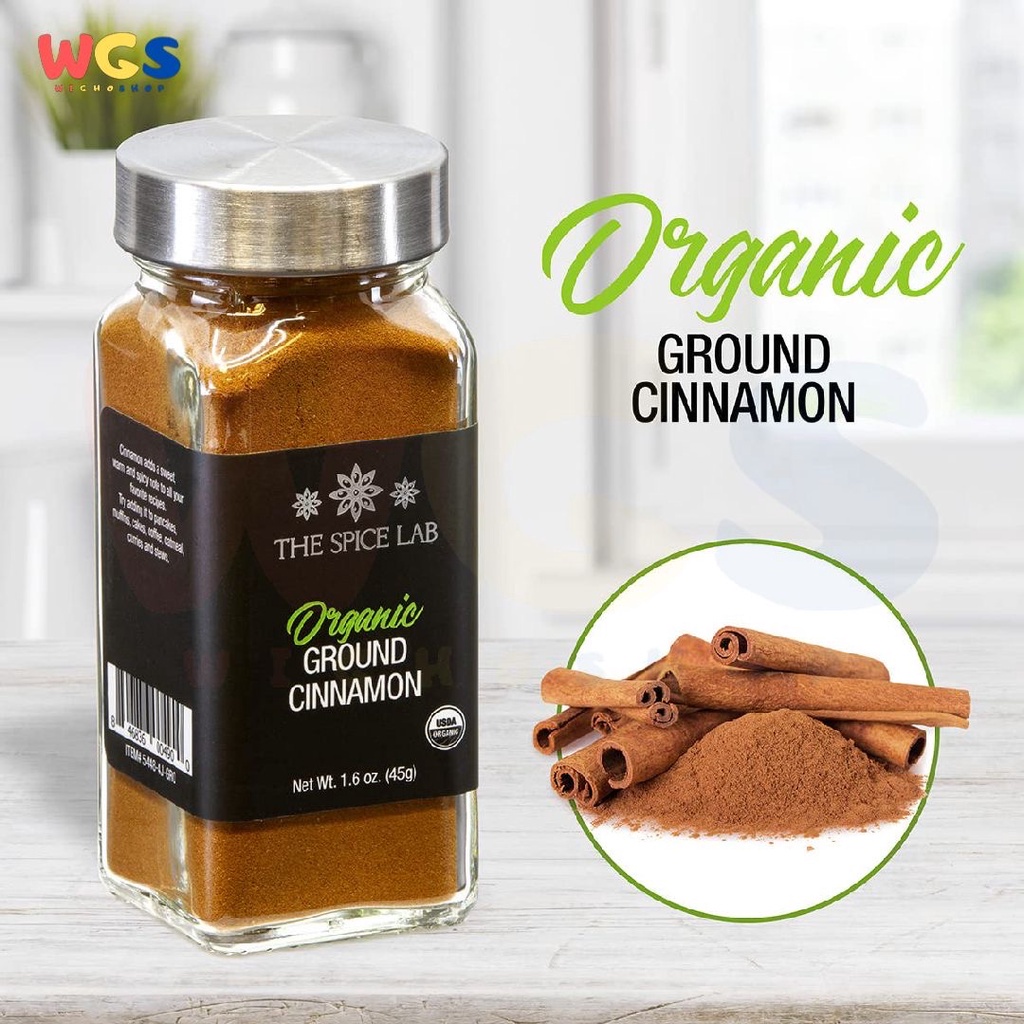 The Spice Lab Organic Ground Cinnamon 1.6oz 45g