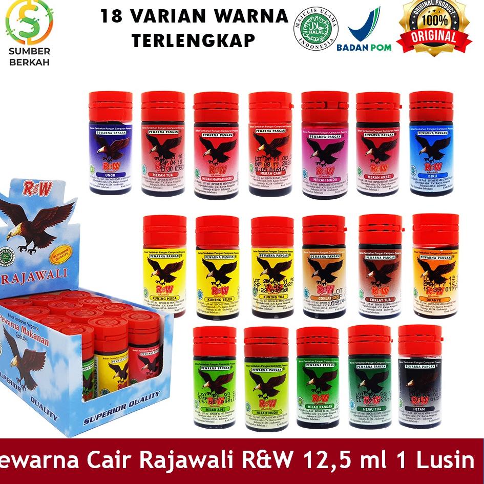 

[KODE 394T] Pewarna Makanan Kue Rajawali R&W RW 12,5 ml 1 Lusin